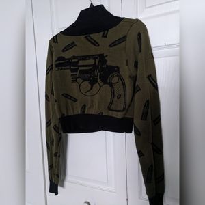 Sz M Betsey Johnson revolver bullet cardigan